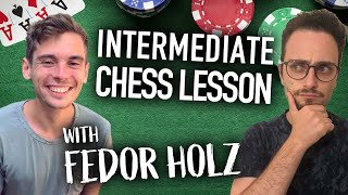 Chess Lesson with Poker Star Fedor Holz | Intermediate Strategy and Analysis